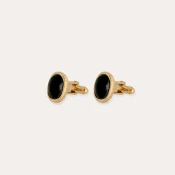 Boutons de manchette Ovo - Basalte noir