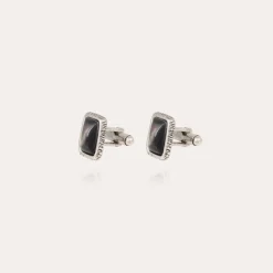 Boutons de manchette Totems - Nacre grise