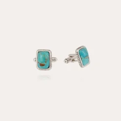 Boutons de manchette Totems - Turquoise