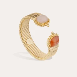 Bracelet Amarante double - Quartz rose & Cornaline