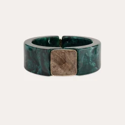 Bracelet Arty acétate - Vert - Bois