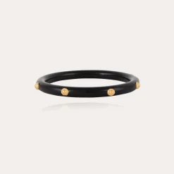 Bracelet Caftan acétate - Noir