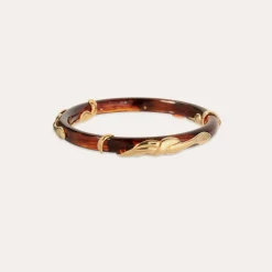 Bracelet Cobra jonc acétate - Marron