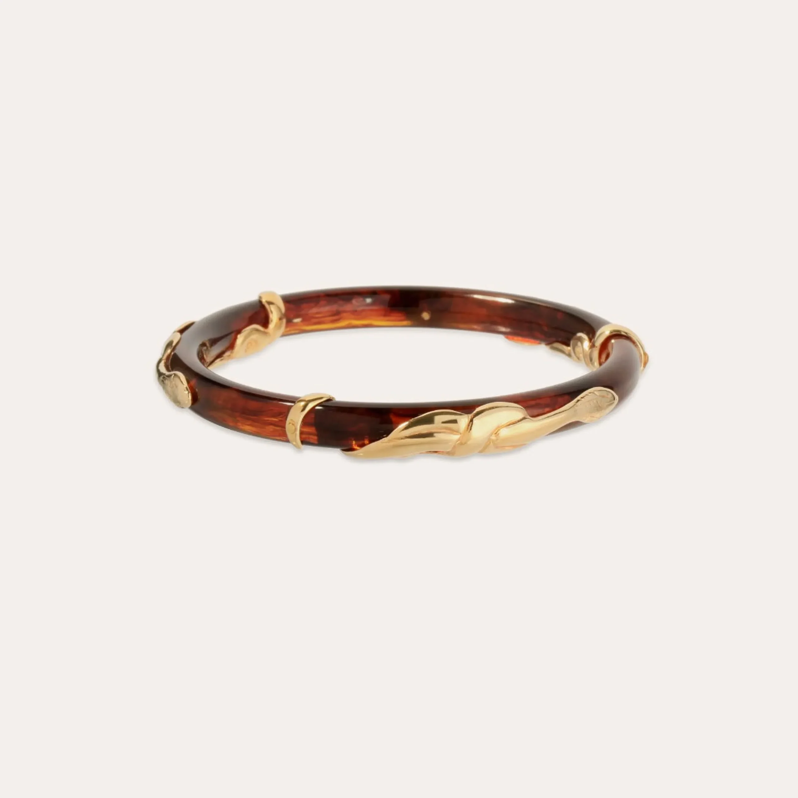 Bracelet Cobra jonc acétate - Marron