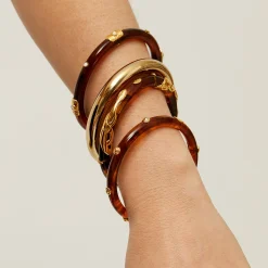 Bracelet Cobra jonc acétate - Marron