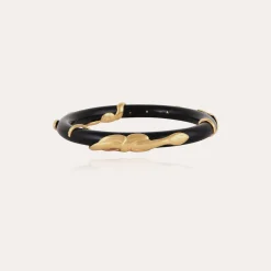 Bracelet Cobra jonc acétate - Noir
