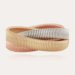 Bracelet Infinity trois rangs bicolore