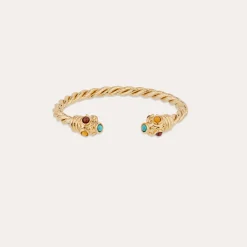 Bracelet jonc Amarante Torsade - Turquoise