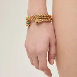 Bracelet jonc Amarante Torsade - Turquoise