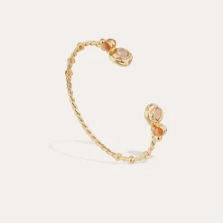 Bracelet jonc Amarante torsade mini - Quartz rose