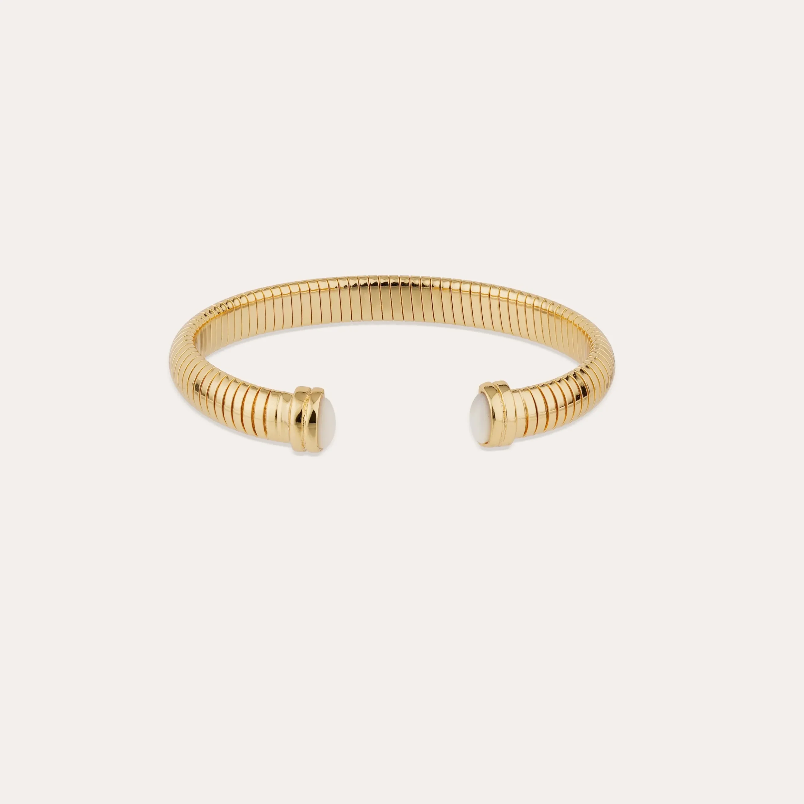 Bracelet jonc Antigone - Nacre blanche