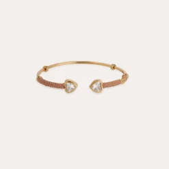 Bracelet jonc Duality Amore strass