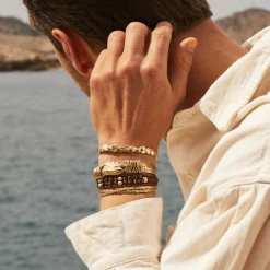 Bracelet jonc Liane croisé grand modèle