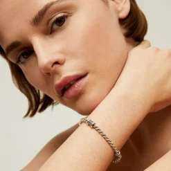 Bracelet jonc Torsade