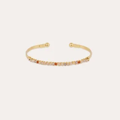 Bracelet Lyre jonc petit modèle - Améthyste & Labradorite