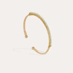 Bracelet Lyre jonc petit modèle - Calcite bleue