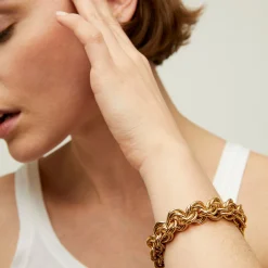 Bracelet Maille rond entrecroisé grand modèle