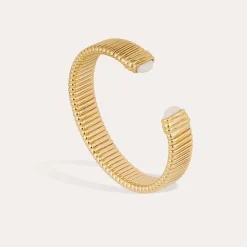 Bracelet Milos cabochons - Calcite Blanche