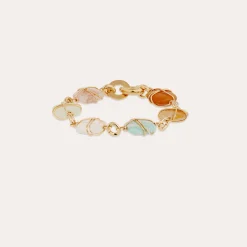 Bracelet Rainbow Square Multi petit modèle - Cornaline, Cristal & Amazonite