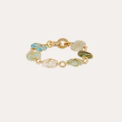 Bracelet Rainbow Square Multi petit modèle - Turquoise, Vesonite, Amazonite & Cristal