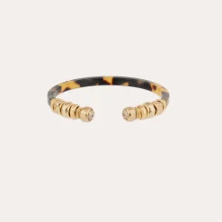 Bracelet Sari strass acétate - Écaille