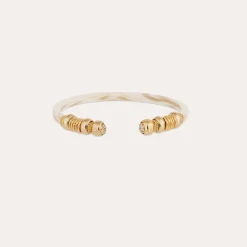 Bracelet Sari strass acétate - Ivoire