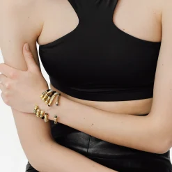 Bracelet Sari strass acétate - Ivoire