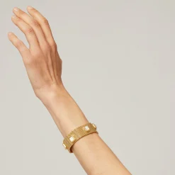 Bracelet Totem Pierre grand modèle - Nacre blanche