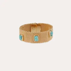 Bracelet Totem Pierre grand modèle - Turquoise