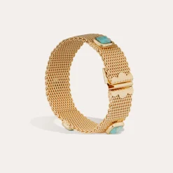 Bracelet Totem Pierre grand modèle - Turquoise