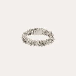 Bracelet Trevise double finition rhodium
