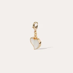 Charms pendant Mirage Coeur petit modèle - Nacre Blanche