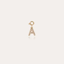 Charms pendentif lettre A strass
