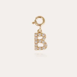 Charms pendentif lettre B strass