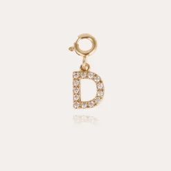 Charms pendentif lettre D strass