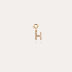 Charms pendentif lettre H strass