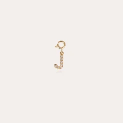 Charms pendentif lettre J strass