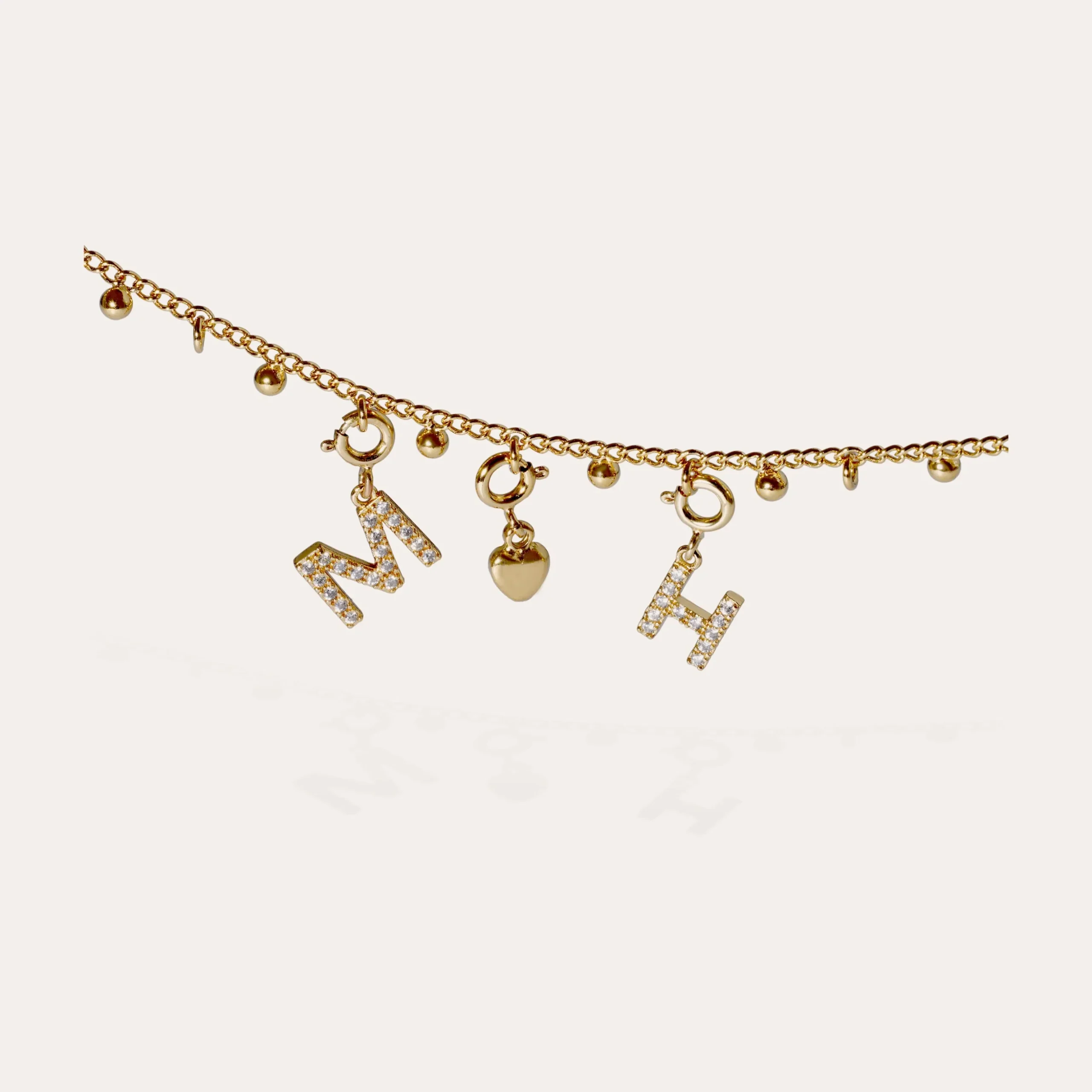 Charms pendentif lettre M strass