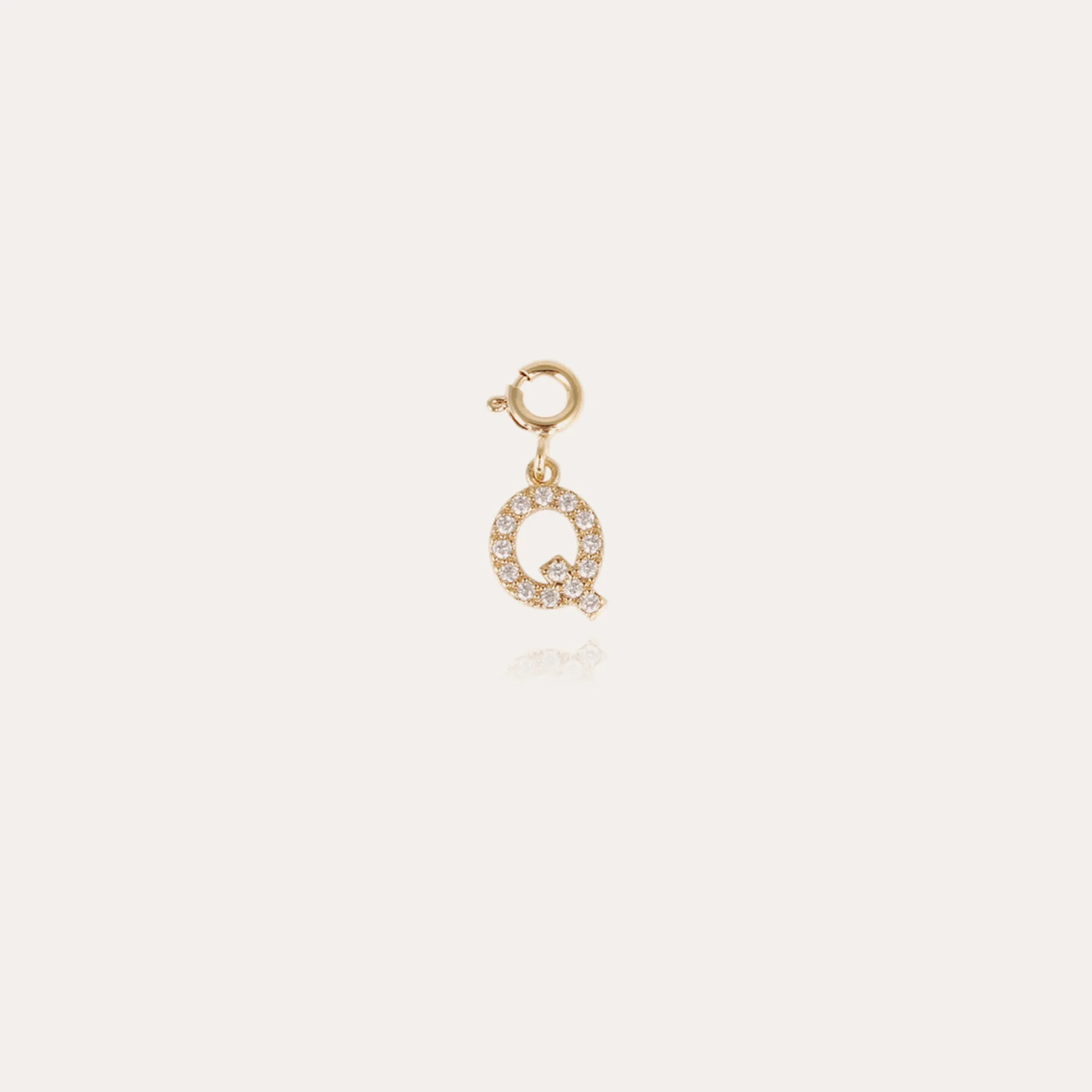 Charms pendentif lettre Q strass