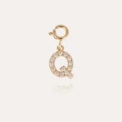 Charms pendentif lettre Q strass