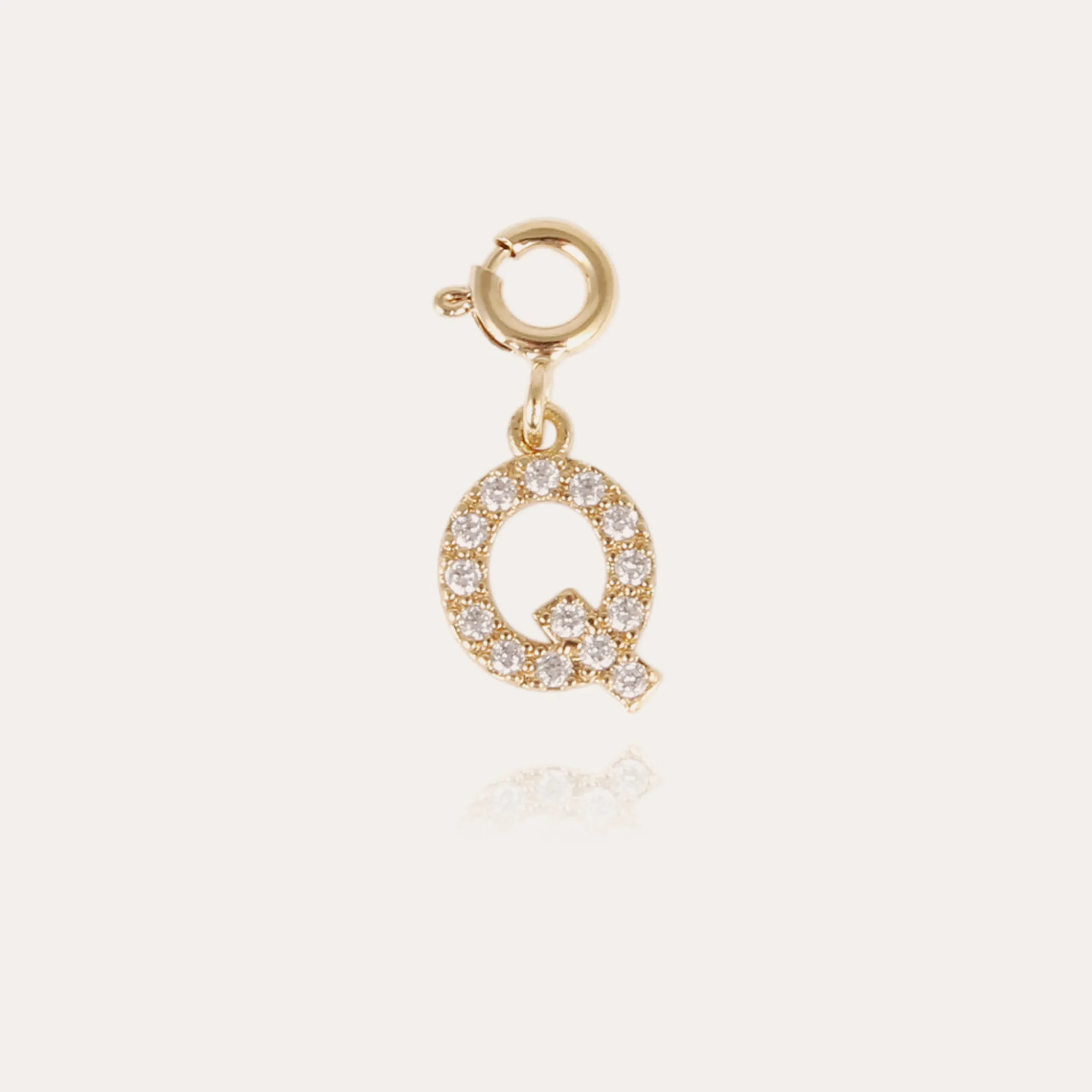 Charms pendentif lettre Q strass