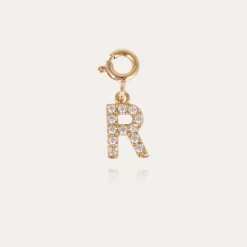 Charms pendentif lettre R strass