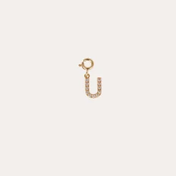 Charms pendentif lettre U strass