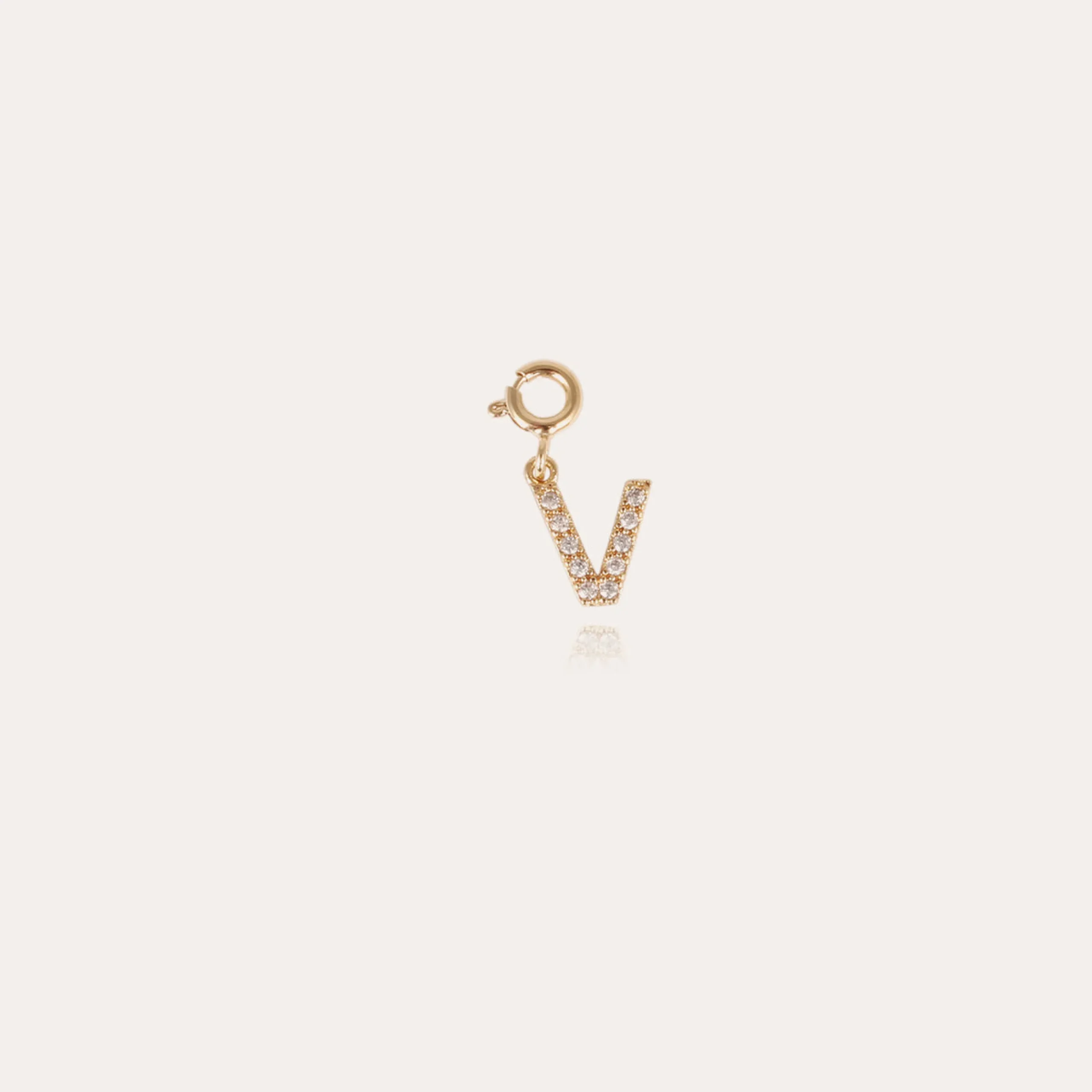 Charms pendentif lettre V strass