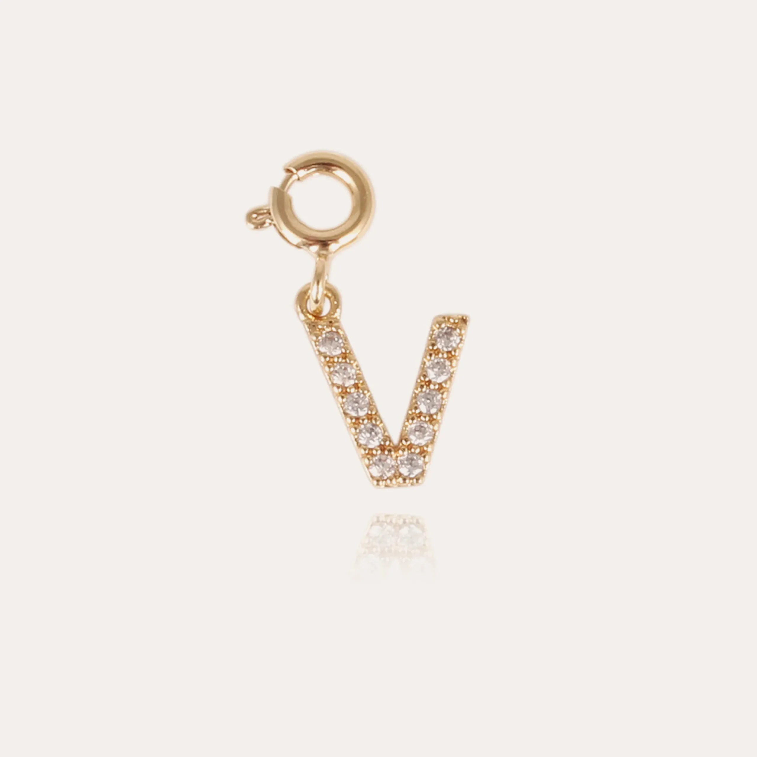 Charms pendentif lettre V strass