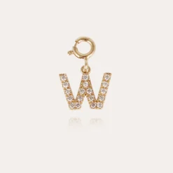 Charms pendentif lettre W strass