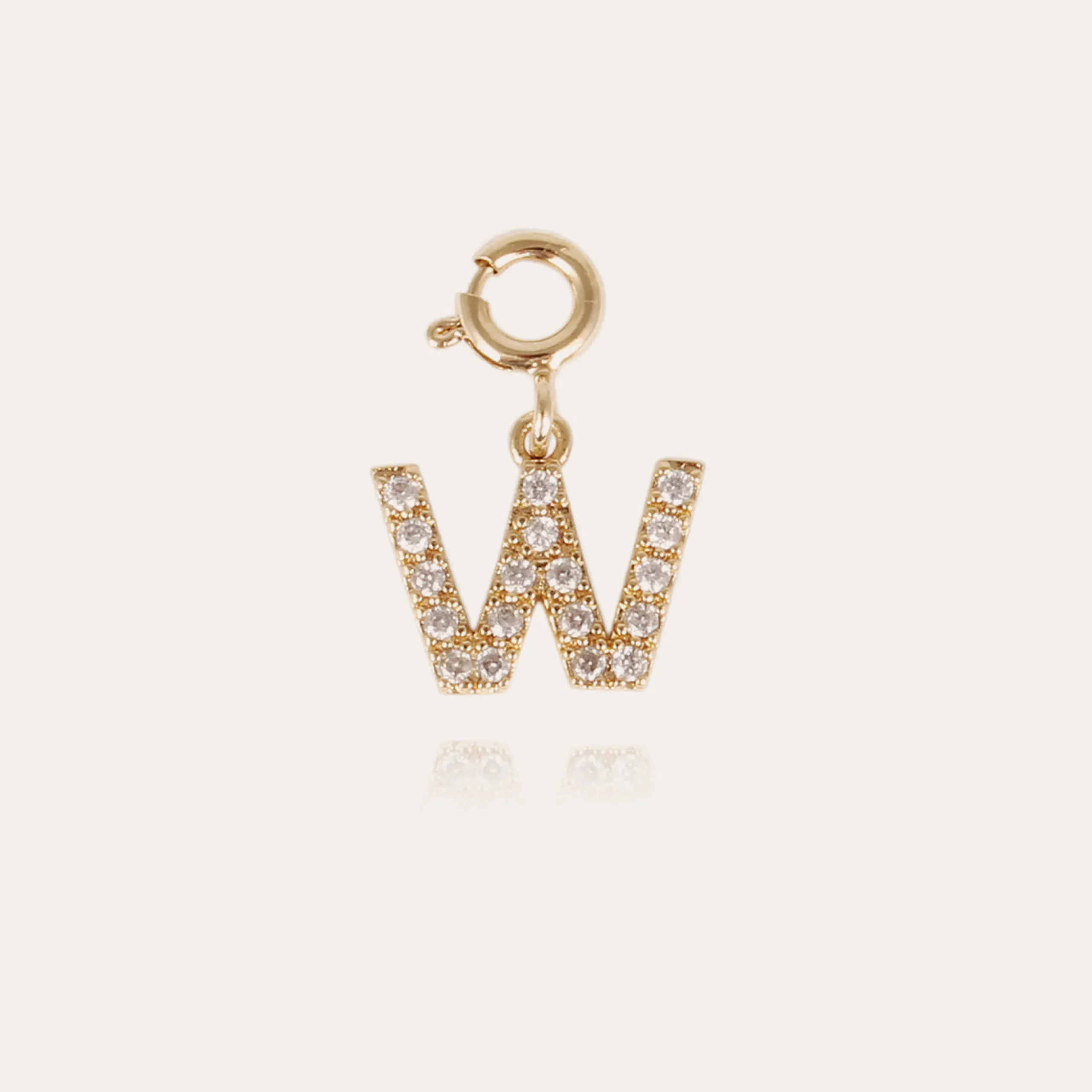 Charms pendentif lettre W strass