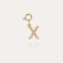 Charms pendentif lettre X strass