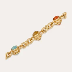 Collier Amarante cabochons multi - Cornaline & Turquoise