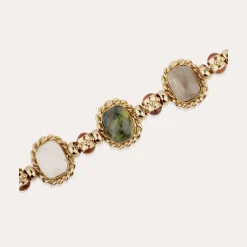 Collier Amarante multi - Vesonite, Basalte noir & Bois